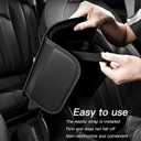 2 x Upgraded Universal Car Center Console Cover, Microfiber Leather Armrest Cover with Storage Bags, Car Armrest Cushion, Comfortable and Durable Interior Accessory for Most Vehicles, Black Cat