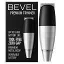 Bevel Beard Trimmer for Men - Cordless Trimmer, 6 Hour Rechargeable Battery Life, Tool Free Adjustable Zero Gapped Blade, Barber Supplies, Mustache Trimmer, Silver