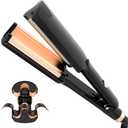 Waver Curling Iron with Negative Ions, Double Voltage Crimping Iron for All Style (9.5 Inch/1.5 Inch)