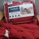 CozyLux King Size Comforter Set Dark Red, 7 Pieces Bed in a Bag King Comforter Set with Sheets, Bedding Set with Down Alternative Comforter, Fitted Sheets, Flat Sheets, Pillow Shams and Pillowcases