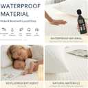 Waterproof Mattress Protector with 18" Deep Pocket, 3D Waffle Bed Cover, Soft OCS and Oeko Certified Organic Cotton Blend, Moisture-Wicking, Noiseless (Beige, King)