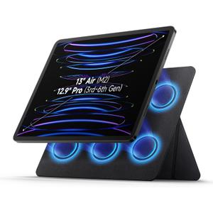 SURITCH Magnetic Stand Compatible with 13" iPad Air M2(2024) & 12.9" iPad Pro 6th/5th/4th/3rd Gen(2022/2021/2020/2018), Lightweight Portable Holder, Slim Magnetic Tablet Stand, PU Leather, Size: iPad Pro 12.9" / Air M2 13"