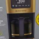 West Bend Drip Coffee Maker Brews Hot or Iced, Programmable with Brew Strength Selector Auto Shut-Off and 6 Functions Permanent Mesh Filter and Glass Carafe, 12-Cup, Metallic, Slate Blue/Gold