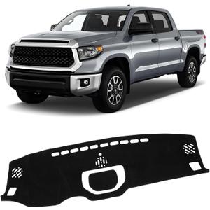 KUST Black Dash Cover for 2014-2021 Toyota Tundra Truck Non-Slip Dashboard Cover Polyester Interior for Tundra Accessories Custom Fit Dash Mat No Glare