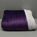 Electric Heated Blanket Full Size 72"x84" - Flannel & Sherpa Fabric Dual-Sided, 6 Heat Settings & 1-10 Hours Auto Off, Soft & Cozy Warming Throw for Home, Office, or Bed, Machine Washable, Purple