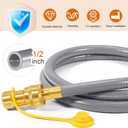 GasSaf 6 FT 1/2" ID Natural Gas Hose with Quick Connect Fitting, Natural Gas Conversion Kit for Gas Grill, Generator, Patio Heater and More - CSA Certified