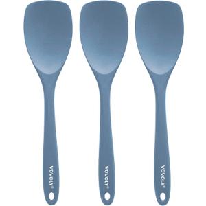 Upgrade Silicone Spatula Spoon Set, VOVOLY Heat Resistant Rubber Spoonula, Seamless Non-Stick Flexible Scrapers for Baking Mixing Tool, 3 Pack, Starry Blue