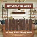 Avana Floating Fireplace Mantel - Natural Wood Mantles for Over Fireplace - Handcrafted Mantel Farmhouse Floating Shelf - Mounted Fireplace Wood Mantle - 48 X 8 X 5 Inch - Rustic Brown