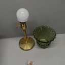 Gold E27 Wall Sconce Clear Glass Brass Wall Mount Light for Bathroom Kitchen Bedroom Hallway(Green)