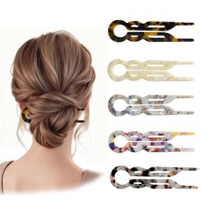 2 x 5Pcs Prestige French Hair Pins, U-Shaped French Hair Pins for Women, Decorative Hair Clips, New Hair Accessories, Hair Hold Clips for Fine, Thick & Long Hair (B)