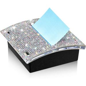 Eersida Rhinestone Self Stick Note Pad Holders 4 x 4 Inches Memo Sticky Dispenser Note Holder Sticky Dispenser for Office Home Desk Supplies(AB Color) Eersida Rhinestone Self Stick Note Pad Holders 4 x 4 Inches Memo Sticky Dispenser Note Holder Sticky Dispenser for Office Home Desk Supplies(AB Color)
