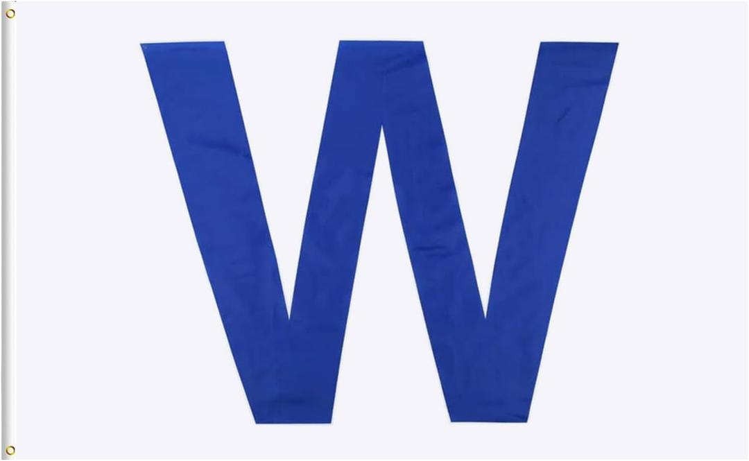 Chicago W Win Flag 2x3 FT 60X90CM for Outdoor and Indoor Heavy Duty Print Flag with 2 Brass Grommets