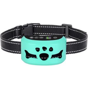 Dog Bark Collar, Anti Bark Collars for Large Medium Small Dogs with 7 Level Sensitivity Adjustable and 4 Stop Barking Modes, Rechargeable Bark Collar No Shock for Dogs with Beep Vibration Shock (Tiffany)