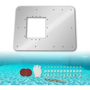 ZAIGANMA 17 X 12 1/ 2 in Pool Wall Repair Panel, Wide Mouth Above Ground Pool Skimmer Wall Water Return Repair Kit, Repair Rusted Pool Wall, Replace Hayward SP1091LX, SP-2094, 1094SPA, Hydrotools 8940