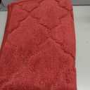 COSY HOMEER Soft Kitchen Rugs [2 PCS] for in Front of Sink Super Absorbent Kitchen Floor Mats and Mats 20x30 Inch/20X48 Non-Skid Kitchen Mat Standing Mat Washable, Polyester, Red
