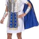EraSpooky Adult Mens Roman Gladiator Costume Ancient Roman Emperor of the Sun Imperator Set Halloween Dress Up Party (Medium)