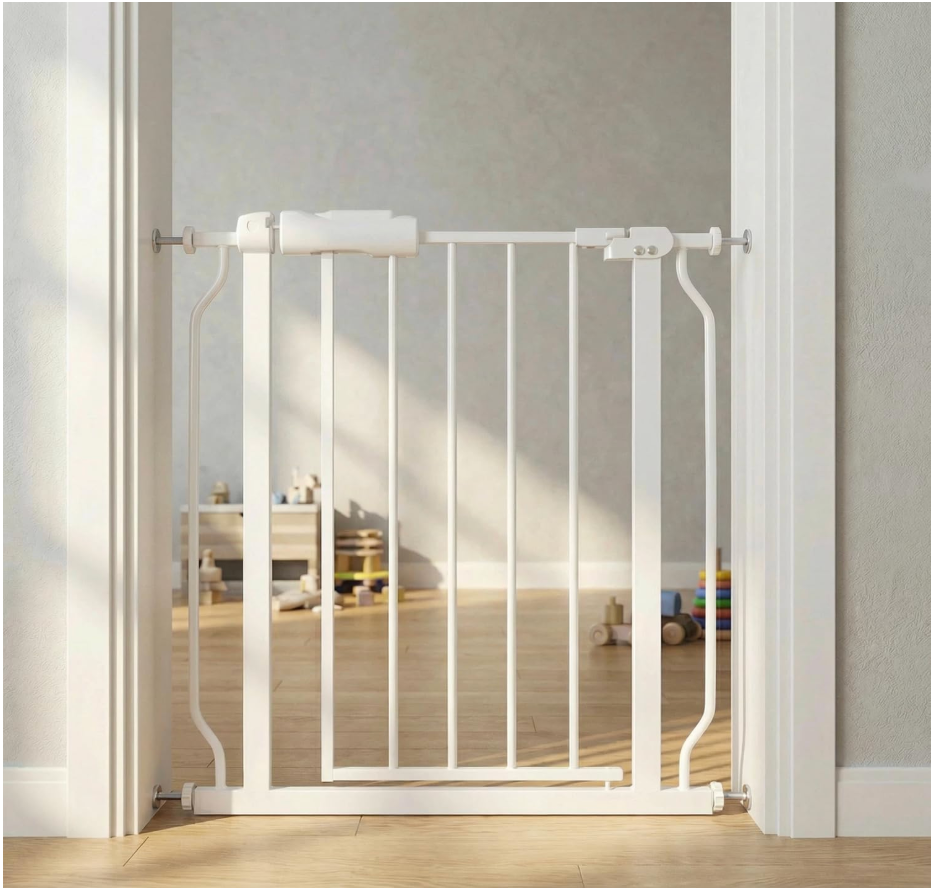 Narrow Baby Gate 24.4-29 Inch for Stairs Pet Dog Gates Indoor for Doorways