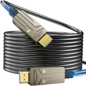 Soonsoonic Fiber Optic HDMI Cable 150ft,18Gbps 4K@60Hz(4:4:4) Unidirectional Active 2.0 Cord,Support HDR10 ARC HDCP 2.2 3D CEC Atmos DTS:X, Ultra high Speed Flexible and Slim45m