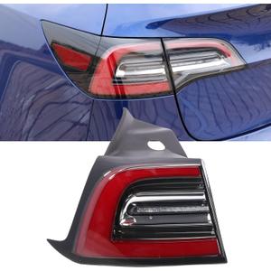 3 PIN Driver Side LED Tail Light Assembly, Rear Left Brake Outside Tail Lamp, for Tesla Model 3 2017 2018 2019 2020, OE# 1077397-00-H, 1077397-00-F, 1077397-00-G, 1077397