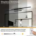 PRESDE 40 Inch LED Bathroom Vanity Light Bar, Modern Black Wall Lighting Fixture Over Mirror 5CCT