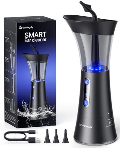 Ear Wax Removal, Upgraded Ear Cleaner with Dual Water Tank, Electric Ear Cleaning Kit with Water Temperature Sensor Effective & Safe Ear Wax Removal Kit, lPX6 Waterproof, 4 Pressure Modes, USB-C Cable