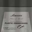 Liacere 50PCS Blue Plastic Plates - Heavy Duty Ice Blue Disposable Plates - Blue and Gold Plastic Plates Include 25PCS Blue Dinner Plates, 25PCS Blue Dessert Plates for Easter Day