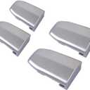 4 PCS Silver Exterior Door Handle Cap Trim Lock Cylinder Cover Compatible with Cadillac Escalade 2015-2018