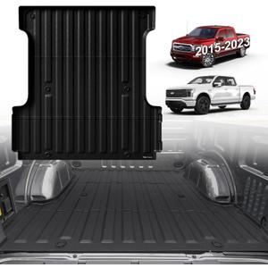 TripleAliners Truck Mat Compatible with 2015-2023 Ford F150 & Lightning 5.5FT Accessories, Truck Bed Mat Heavy Duty Custom Fit All Weather Protection TPE Pickup Liner