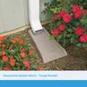 Suncast Decorative Resin Downspout Splash Block Rain Gutter Drain Extender, Light Taupe