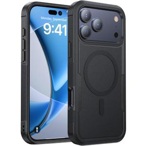 DEVISELOVE Magnetic for iPhone 17 Pro Case Military-Grade Shockproof, Rugged Phone Case, Heavy Duty Protection [Compatible with MagSafe] Anti-Fingerprint Cover for iPhone 17Pro Case 6.3", Black