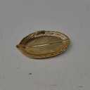 Lependor Golden Leaf Shaped Small Ceramic Jewelry Ring Dish Necklace Bracelet Holder Tray Organizer, Ceramic Decorative Trinket Dish for Wedding Party Woman Girl -Small Gold Leaf