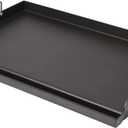Utheer 25" x 16" Pre-Seasoned Nonstick Cast Iron Griddle for Gas & Charcoal Grills Universal Flat Top with Grease Groove, Reinforced Ridges & High Sidewalls, Great for Parties, Camping & Tailgating