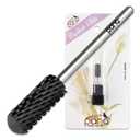 PANA 3/32" Small Smooth Round Top Safety Carbide Nail Drill Bit for Gel Polish & Acrylic Removal Nail Salon Manicure Pedicure Electric File Tools (Small Barrel - DLC Black, 2X Coarse)