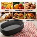 Plastic Fast Food Baskets with Paper Liners, 10.46.3 in Black Baskets & 1212 in Red Liners, Set of 10 Baskets & 100 Sheets for Burgers, Fries, Sandwiches, Parties, BBQ & Birthday