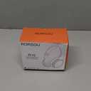 RORSOU R10 Over-Ear Headphones with Microphone, Lightweight Folding Stereo Bass Headset with 1.5M No-Tangle Cord, Portable Wired Headphones for Smartphone Tablet Computer MP3 / 4 (Purple)