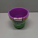 Zcaukya 3 Pack Halloween Buckets, Halloween Plastic Candy Pails, Portable Plastic Candy Trick or Treat Basket for Halloween Party Supplies, Orange Purple Green