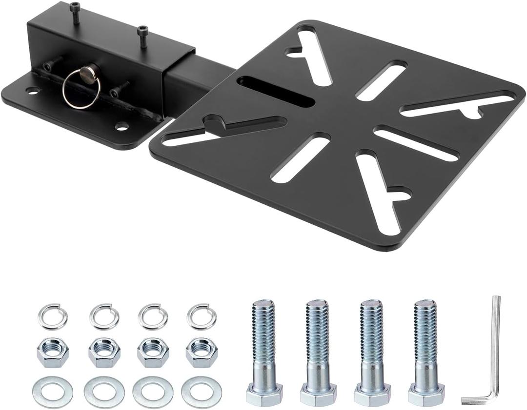 Mount Vise and Grinder, with Workbench Receiver Hitch, Table Mount, Use for Vise, Bench Grinder, Throatless Shear, Pipe Notcher