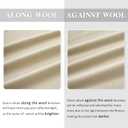 MASWOND Extra Long Velvet Curtains 14ft Length - Super Soft Thermal Insulated Grommet Large Window Drapes for High Ceiling Living Room Bedroom (52" W x 168" L, Beige, Cream, 1 Panel)