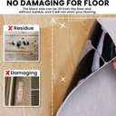 Rug Non Slip Grippers, Reusable Rug Tape, No Damaging for Hardwood Floors, Carpet Grippers Stickers Pads for Area Rugs Corners Flat, 12Pcs