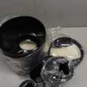 Moss & Stone 6-Piece Bathroom Accessories Set, Includes Soap Dispenser, Toothbrush Holder, Toothbrush Cup, Soap Dish, Complete Black Bathroom Decor Set