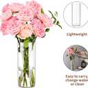 Clear Flower Vase, Non-breakable Vases, 4" W x 16" H, Acrylic Vase, Aesthetic Room Decor Cylindrical Modern Flower Vases for Table Centerpiece, Home Decor, Women Floral Arrangement Gift