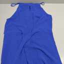 CHICME Women's Sexy Halter Jumpsuits Sleeveless Casual Ruched Rompers Wide Leg Jumpsuit M