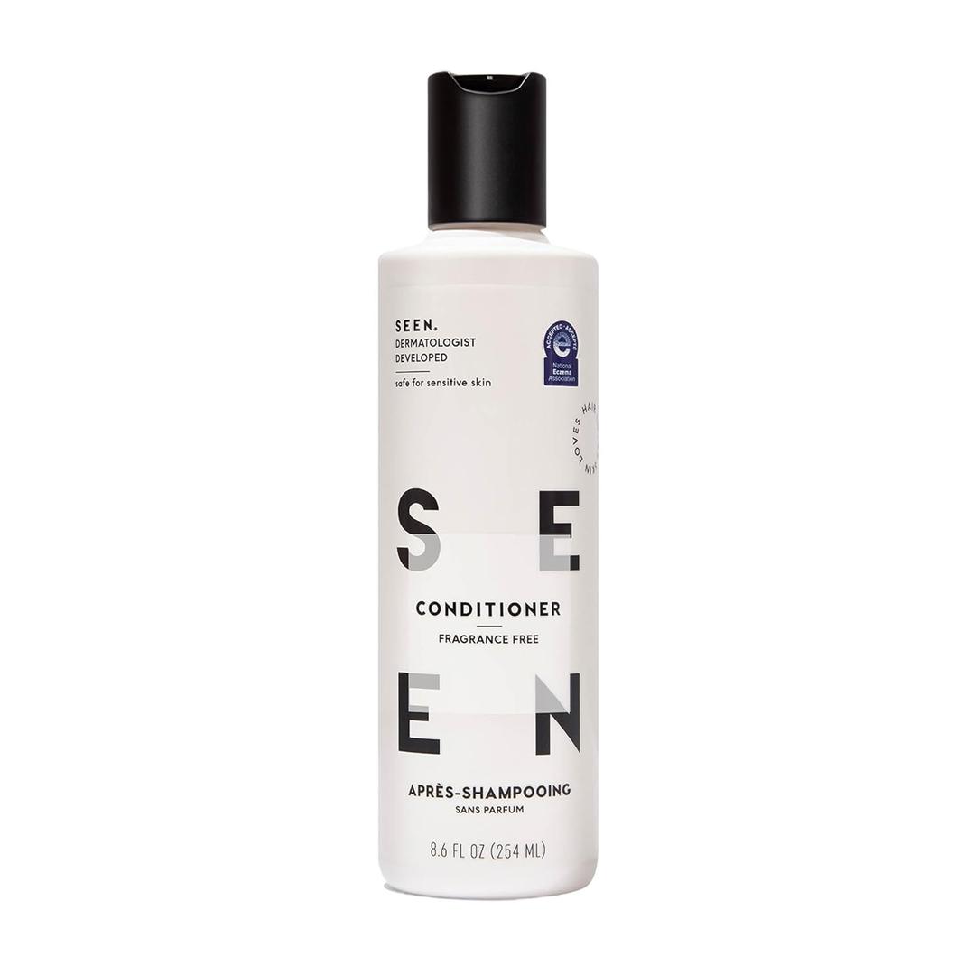 SEEN Conditioner, Fragrance Free - Non-Comedogenic Hair Conditioner - Dermatologist-Developed - Safe for Sensitive, Eczema & Acne Prone Skin