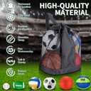 Realspring 6 Pcs Kids Sport Ball Set Includes Official Size Soccer, Basketball, Football, Volleyball, Playground Ball, Baseball with Bag & Pump Back to School Gift for Teens Outdoor Sport Play, 7.9"