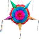 Mexican Piata (Medium 26 inches) - Authentic Handmade Foldable Pinata for Birthday Party - Piatas para Cumpleaos - Fiesta Piniata - Mexican Star Pinata - Cinco de Mayo Pinatas