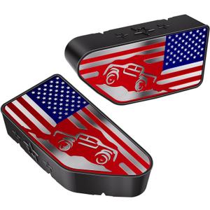 Bed Rail Stake Pocket Covers for GMC Chevy Silverado/GMC Sierra 1500(2019-2024 2025 2026), GMC Sierra 3500HD(2020 2021 2022 2023)/2500, Truck Caps Rear Holes Plugs Covers (Car(Red/Blue)) Bed Rail Stake Pocket Covers for GMC Chevy Silverado/GMC Sierra 1500(2019-2024 2025 2026), GMC Sierra 3500HD(2020 2021 2022 2023)/2500, Truck Caps Rear Holes Plugs Covers (Car(Red/Blue))