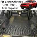 for 2011-2021 Jeep Grand Cherokee Trunk Mat and Rear Backrest Mat Cargo Liners All Weather Anti-Slip