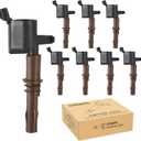 Ignition Coil Pack Compatible with V8 4.6 5.4 2008 2009 2010 Ford F150 F250 F350 Super Duty, Expedition Explorer Mustang Lincoln Navigator Mercury Mountaineer 4.6L 5.4L, Brown Boot C1659 DG521 FD509