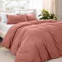 Bare Home Microfiber Duvet Cover Set - Ultra Soft Washed Microfiber - King/California King - Linen-Like Look - Easy Care - Breathable Fabric - Our Softest Duvet Cover Set (King/Cal King, Dusty Rose) (12 - Dusty Rose (No Comforter))