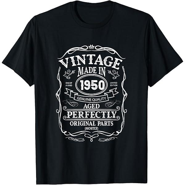 58th birthday, retro Vintage Design, man, woman 1950 T-Shirt Medium